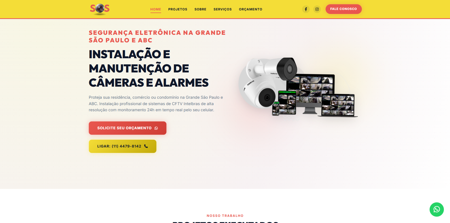 SOS Câmeras de Segurança Website